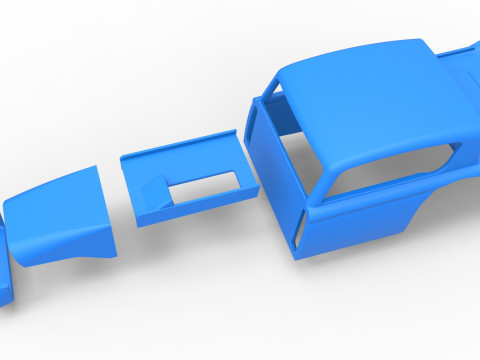 老式沥青改装库存车 V7 比例 1 至 25 的外壳 3D 打印模型