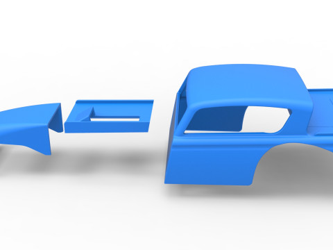 老式沥青改装库存车 V7 比例 1 至 25 的外壳 3D 打印模型