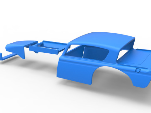 老式沥青改装库存车 V7 比例 1 至 25 的外壳 3D 打印模型