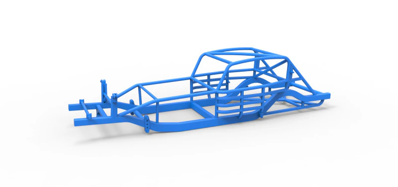 老式沥青改装库存车车架 比例 1 至 25 3D 打印模型 .c4d .max .obj .3ds .fbx .stl .blend 