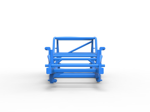 老式沥青改装库存车车架 比例 1 至 25 3D 打印模型