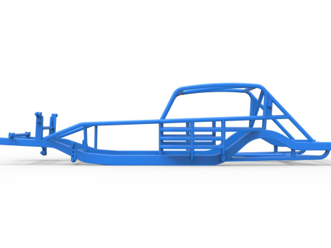 老式沥青改装库存车车架 比例 1 至 25 3D 打印模型