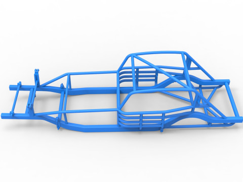 老式沥青改装库存车车架 比例 1 至 25 3D 打印模型
