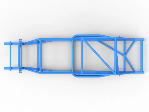 老式沥青改装库存车车架 比例 1 至 25 3D 打印模型