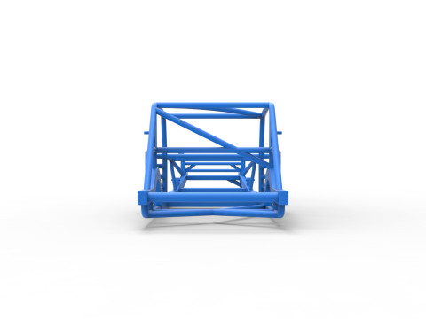 老式沥青改装库存车车架 比例 1 至 25 3D 打印模型