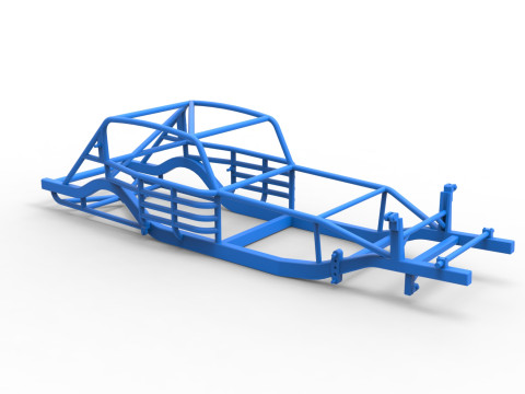 老式沥青改装库存车车架 比例 1 至 25 3D 打印模型