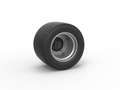 Wheel from Asphalt Modified stock car Version 6 Scale 1 to 25 3D Print Model