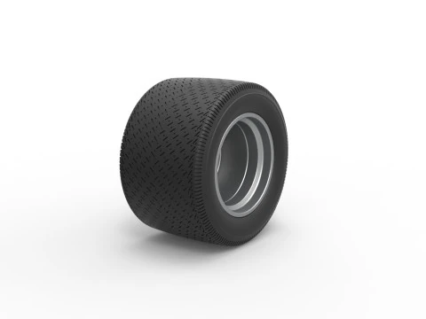 Wheel from Asphalt Modified stock car Version 6 Scale 1 to 25 3D Print Model