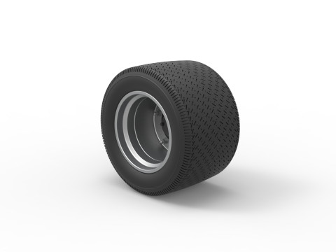 Wheel from Asphalt Modified stock car Version 6 Scale 1 to 25 3D Print Model