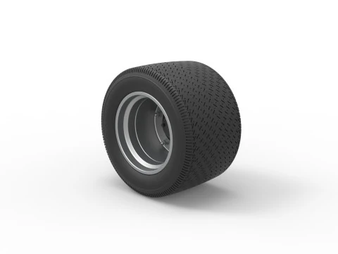 Wheel from Asphalt Modified stock car Version 6 Scale 1 to 25 3D Print Model