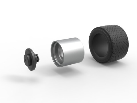 Wheel from Asphalt Modified stock car Version 6 Scale 1 to 25 3D Print Model