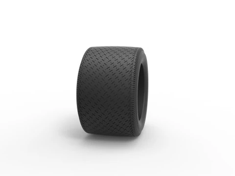 Pneu de Asfalto Modificado stock car V3 Escala 1 a 25 Modelo de Impressão 3D