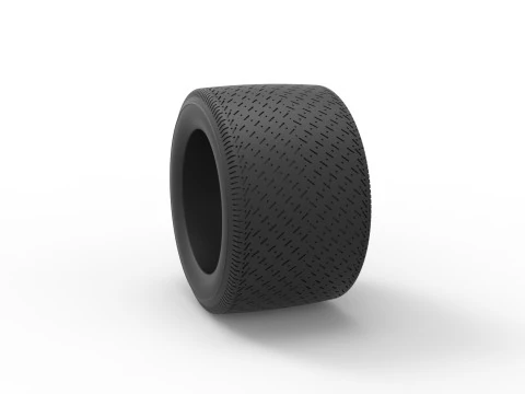 Pneu de Asfalto Modificado stock car V3 Escala 1 a 25 Modelo de Impressão 3D