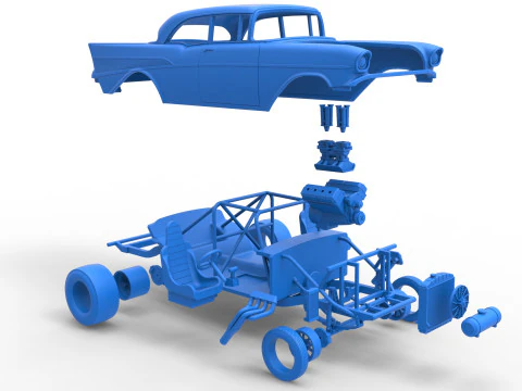 Gasser 버전 2 스케일 1~25 3D 프린트 모델