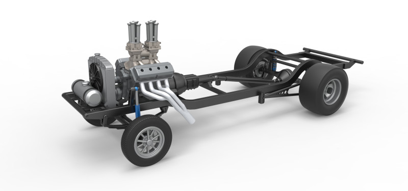 Chassis van Gasser Versie 2 Schaal 1 t/m 25 3D printmodel .c4d .max .obj .3ds .fbx .stl .blend 