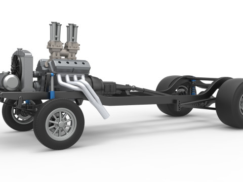 Chassis van Gasser Versie 2 Schaal 1 t/m 25 3D printmodel