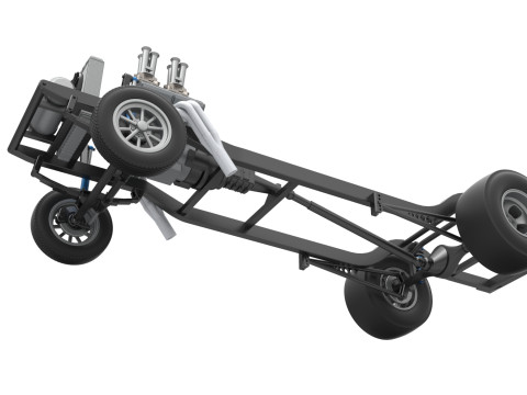 Chassis van Gasser Versie 2 Schaal 1 t/m 25 3D printmodel