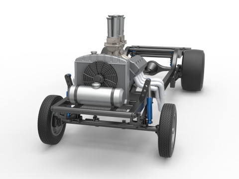 Chassis van Gasser Versie 2 Schaal 1 t/m 25 3D printmodel