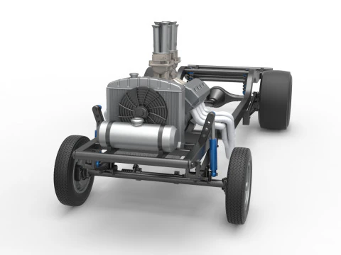 गैसर संस्करण 2 स्केल 1 से 25 की चेसिस 3D प्रिंट मॉडल