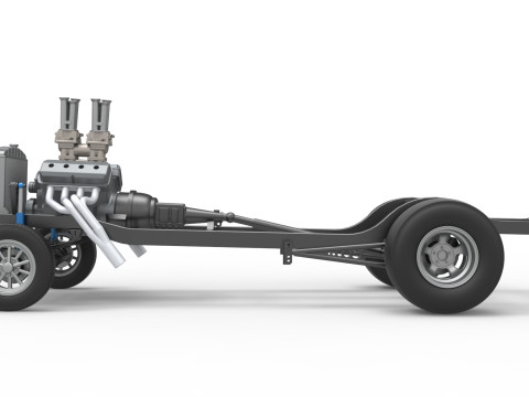 Chassis van Gasser Versie 2 Schaal 1 t/m 25 3D printmodel