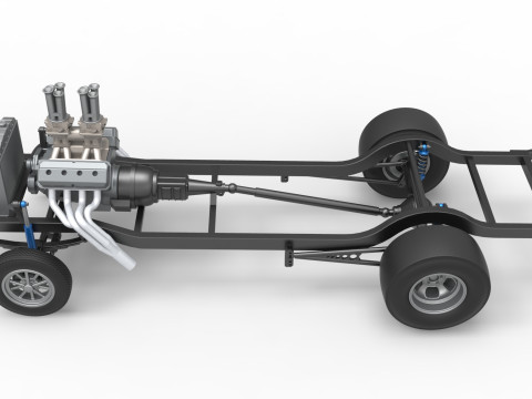 Chassis van Gasser Versie 2 Schaal 1 t/m 25 3D printmodel