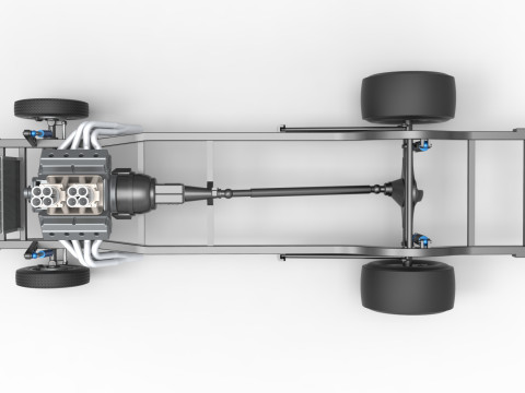 Chassis van Gasser Versie 2 Schaal 1 t/m 25 3D printmodel