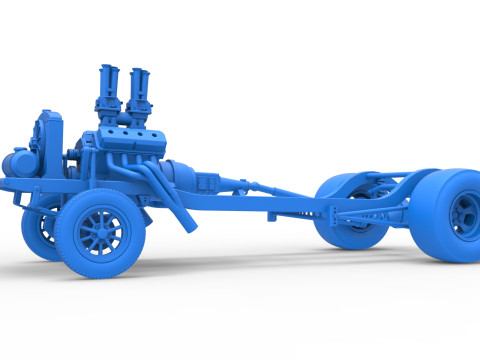 Chassis van Gasser Versie 2 Schaal 1 t/m 25 3D printmodel