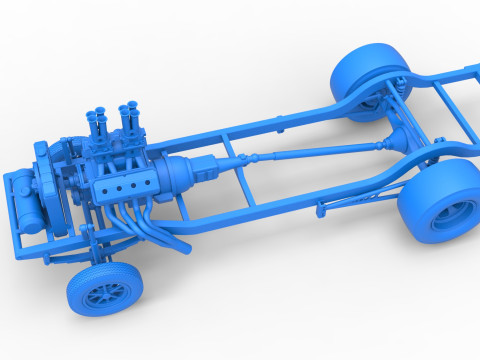 Chassis van Gasser Versie 2 Schaal 1 t/m 25 3D printmodel