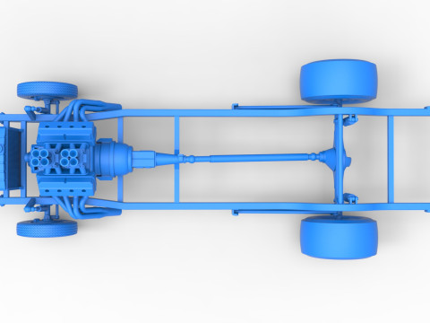 Chassis van Gasser Versie 2 Schaal 1 t/m 25 3D printmodel
