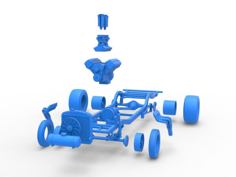 Chassis van Gasser Versie 2 Schaal 1 t/m 25 3D printmodel