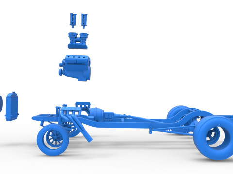 Chassis van Gasser Versie 2 Schaal 1 t/m 25 3D printmodel