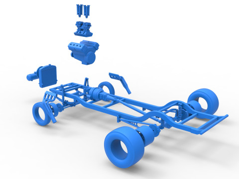 Chassis van Gasser Versie 2 Schaal 1 t/m 25 3D printmodel