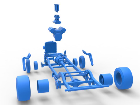 Chassis van Gasser Versie 2 Schaal 1 t/m 25 3D printmodel