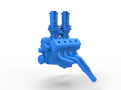 Motor van Gasser Versie 2 Schaal 1 t/m 25 3D printmodel