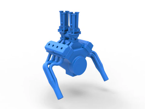 Engine of Gasser Version 2 Scale 1 to 25 3D Print Model