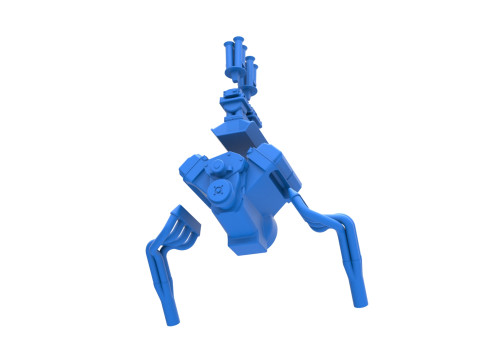 Gasser 버전 2 엔진 규모 1~25 3D 프린트 모델