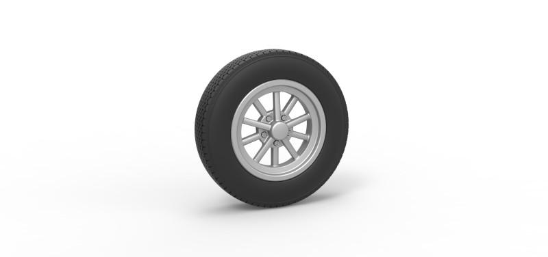 올드 스쿨 드래그스터 버전 6 스케일 1 ~ 25의 앞바퀴 3D 프린트 모델 .c4d .max .obj .3ds .fbx .stl .blend 