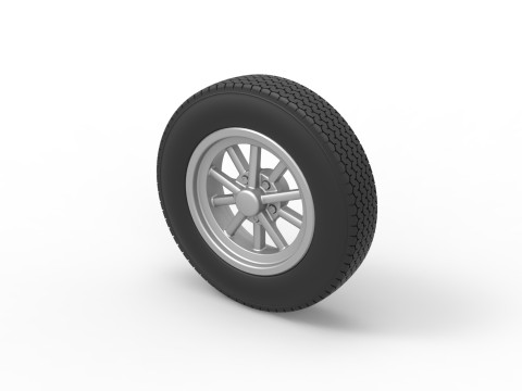 올드 스쿨 드래그스터 버전 6 스케일 1 ~ 25의 앞바퀴 3D 프린트 모델