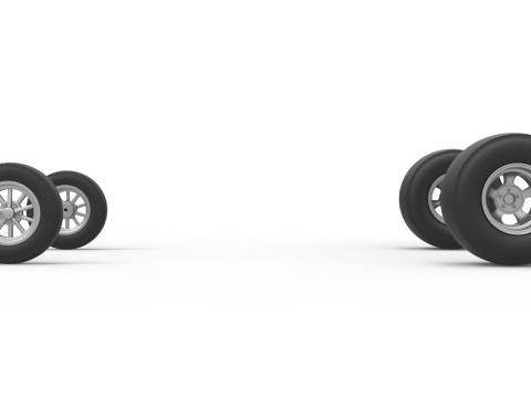 Набір коліс Gasser Version 2 Масштаб від 1 до 25 3D Принт Модель