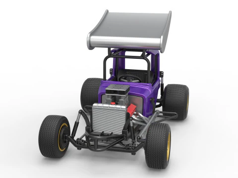 더트 스케일 1~25용 빈티지 날개 슈퍼수정 스톡 카 3D 프린트 모델