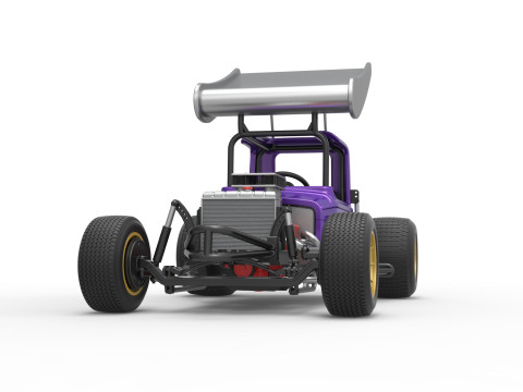 Mobil stok Supermodifikasi Bersayap Vintage untuk Skala Kotoran 1 hingga 25 Model Cetak 3D