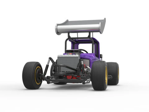 더트 스케일 1~25용 빈티지 날개 슈퍼수정 스톡 카 3D 프린트 모델