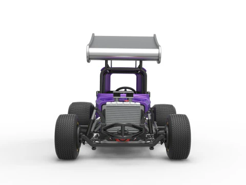 더트 스케일 1~25용 빈티지 날개 슈퍼수정 스톡 카 3D 프린트 모델