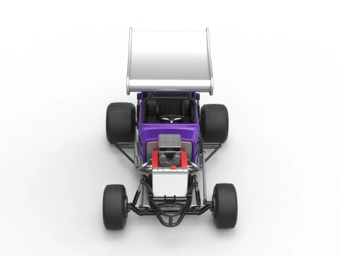 더트 스케일 1~25용 빈티지 날개 슈퍼수정 스톡 카 3D 프린트 모델