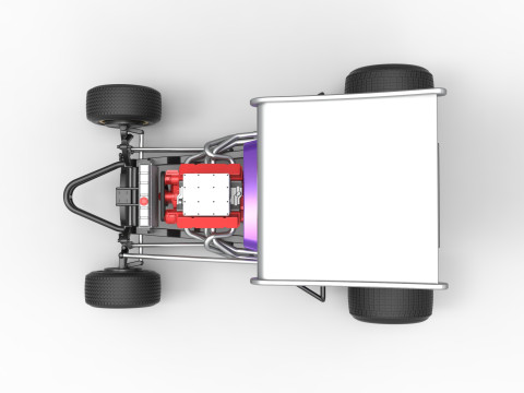 Mobil stok Supermodifikasi Bersayap Vintage untuk Skala Kotoran 1 hingga 25 Model Cetak 3D