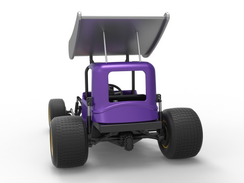 Mobil stok Supermodifikasi Bersayap Vintage untuk Skala Kotoran 1 hingga 25 Model Cetak 3D