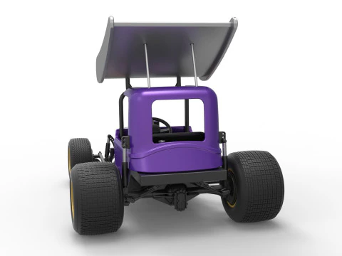 더트 스케일 1~25용 빈티지 날개 슈퍼수정 스톡 카 3D 프린트 모델