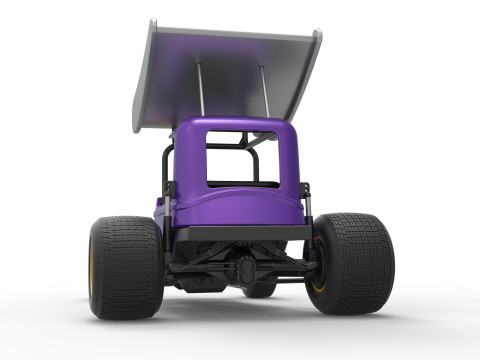 Mobil stok Supermodifikasi Bersayap Vintage untuk Skala Kotoran 1 hingga 25 Model Cetak 3D