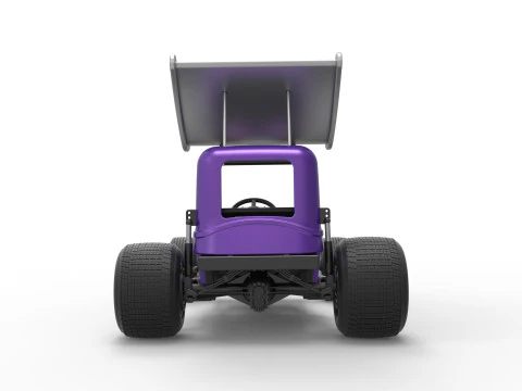 더트 스케일 1~25용 빈티지 날개 슈퍼수정 스톡 카 3D 프린트 모델