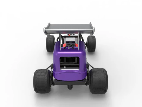 더트 스케일 1~25용 빈티지 날개 슈퍼수정 스톡 카 3D 프린트 모델